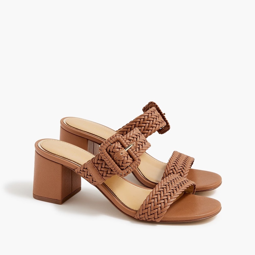J.Crew Braided Buckle-strap Mules